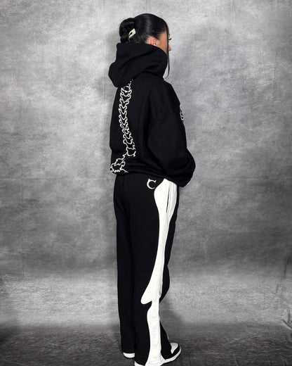 ETERNAL AFFECTION BONE SWEATPANTS - BLACK