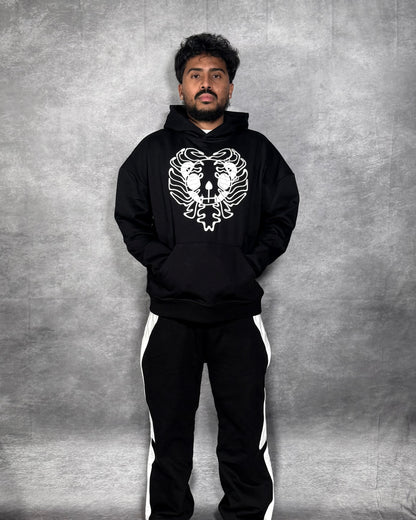 ETERNAL AFFECTION BONE HOODIE - BLACK