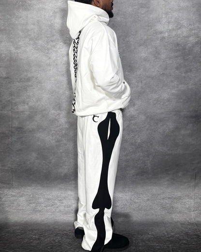 ETERNAL AFFECTION BONE SWEATPANTS - WHITE
