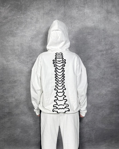 ETERNAL AFFECTION BONE HOODIE - WHITE