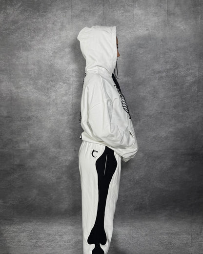 ETERNAL AFFECTION BONE HOODIE - WHITE