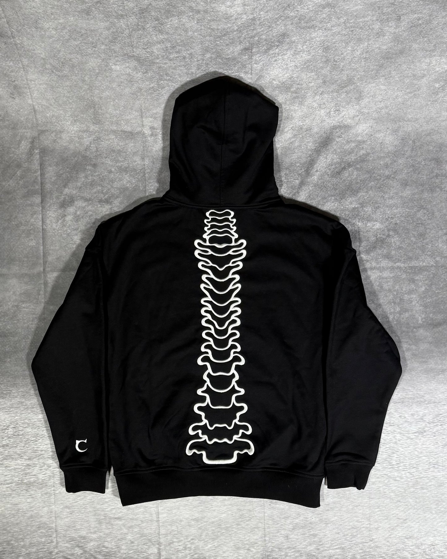 ETERNAL AFFECTION BONE HOODIE - BLACK