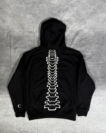 ETERNAL AFFECTION BONE HOODIE - BLACK